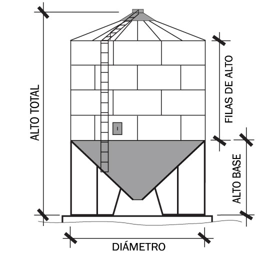 Plano Silo aéreo en planta